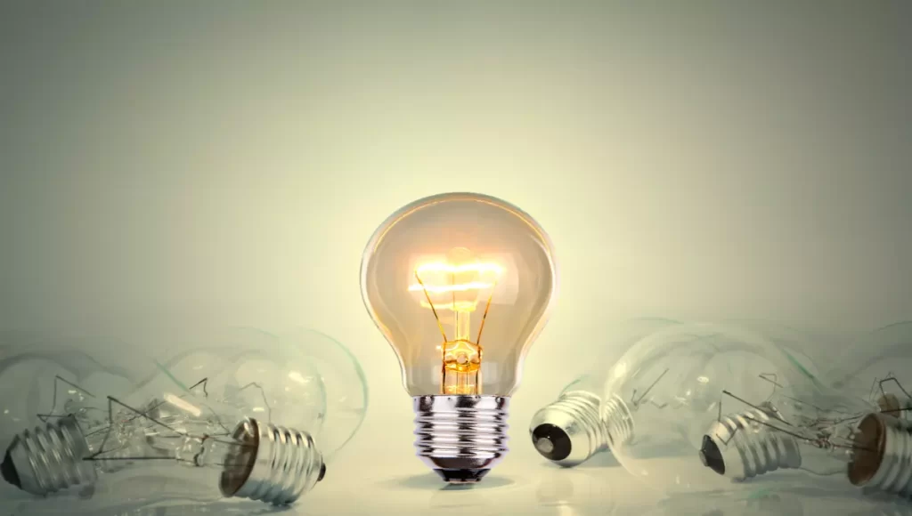 Imagem de uma lâmpada elétrica