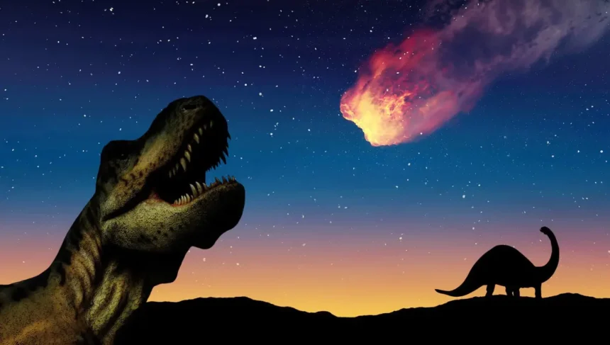 Chicxulub é o meteoro que acabou com os Dinossauros.